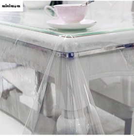 Resim Şeffaf İnce Masa Örtüsü Pvc 0.18 Mm- Yuvarlak -Kare-Dikdörtgen 