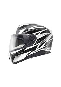 Resim Schuberth S3 Thunder Kapalı Motosiklet Kaskı Siyah Beyaz 