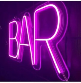 Resim SANEC Bar Yazili Neon Led Işikli Tabela 