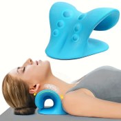 Resim 1pc Ergonomik C-Şekilli Boyun ve Omuz Rahatlatma Yastığı, Orta Sertlik Köpük Doldurma, Hafif Omurga Hizalama Desteği, Non-Tekstil Dokuma, Kolay Lekeli Temizlik Bakımı 