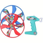 Resim 1 Kolu ve 2 Pervane ile Pervane Oyunu, Büyük Bambu Yelkovan Kolu Çekme Hattı, Uçan Dağcı Oyuncağı, Uçan Spinner Oyun Seti, Uçuş Oyunu, Çekme Kordonlu Uçan Diskler Dönen Uçan Disk 