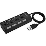 Resim SPEEDUF 4 Port Usb 2.0 Hub Çoğaltıcı Çoklayıcı Switch Işıklı Anah 
