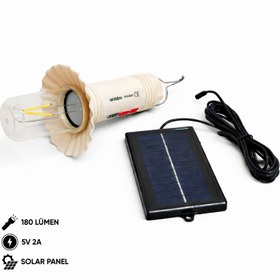 Resim Şarj Edilebilir Kamp Lambası - Wison - Solar Şarjlı (WS-688) 