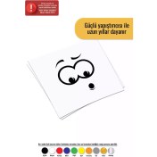 Resim Klozetteki Şaşkın Sticker Oto Motor Laptop Duvar Folyo Sticker 40 x 44 cm 