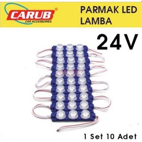 Resim Camlı Soft Parmak Lamba Seti 10 Adet Mavi 24V BR0409932 