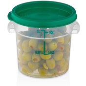 Resim GastroPlast Grp-1 Polikarbon Yuvarlak Saklama Kabı, 0.95 L ( Kapaklı ) 