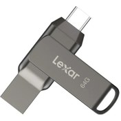 Resim Yifomall Lexar D400 Usb 3.1 Çift Bağlantı Usb-c/usb-a 32-256gb Metal Flash Bellek: 130mb/s Transfer, Veri Şifreleme Ve Taşınabilir Depolama 