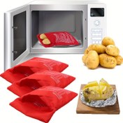 Resim Ekstra Büyük Mikrodalga Patates Pişirme Torbası - Yeniden Kullanılabilir, Çok Katmanlı Tasarım ile Patates, Mısır ve Daha Fazlasını Hızlı ve Kolay Pişirme - Fırına Uygun, Pil Gerektirmez - Temel Mutfak Aleti 