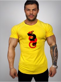 Resim Black İstanbul Snake Baskılı Fitness Tshirt 