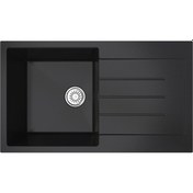 Resim Gradde Siyah Tek Goz Granıt Eviye 50 x 86 Gr86L 