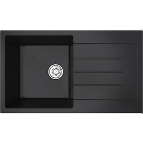 Resim Gradde Siyah Tek Goz Granıt Eviye 50 x 86 Gr86L 