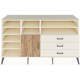 Resim Kronos Konsol 8 Raflı 3 Çekmeceli Tek Kapaklı 176x59x99 Aytaşı-ç Aytaşı-çam/aytaşı 