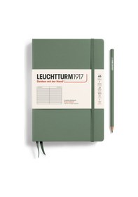 Resim Leuchtturm1917 Not Defteri Orta Boy A5 , Sert Kapak, 251 Numaralandırılmış Sayfa, Çizgili, Zeytin Yeşili Yeşil 