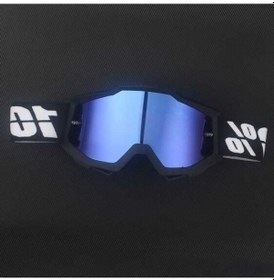 Resim Jokmae %100 Motosiklet Gözlüğü Açık Hava Bisiklet Kask Siyah Çerçeve Parıltılı Mavi 