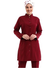 Resim Tesettür Forma Tek Üst Full Çıtçıt - 5513 Bahar Bordo-6149 