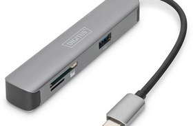 Resim Assmann DA-70891 Digitus Usb Tip C Docking Station, 5 Port (Usb-C™ Dock, 5 Port) 1 X Hdmı Port (Uhd Çözünürlük, 4K/30 Hz) 1 X Usb-C™ Port (Notebook Bağlamak İçin) 2 X Usb 3.0 Port 2 X Kart Okuyucu (Sd/Microsd) 
