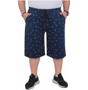 Resim Mocgrande Erkek Büyük Beden Penye Şort Justice 24645 Indıgo-Indıgo Indigo 