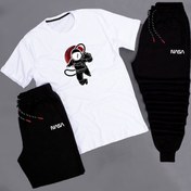 Resim trendypassion 3'lü Unisex Astranot Baskılı Eşofman Takımı Kombini 