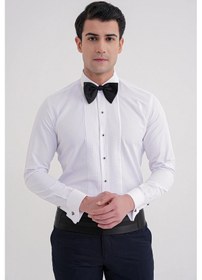 Resim Gk 730 Gömlek Slim Beyaz Smokın Beyaz 
