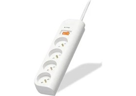 Resim Mcreative F9E400FR1M Akım Korumalı Uzatma Priz, 4lü, 1m,giriş Voltajı 230,4 Ac Çıkış,ac Girdi Frekansı 50,ürün Rengi Beyaz 