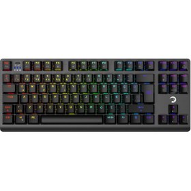 Resim Gamepower Eva 7 60m Mekanik Kablolu, 2.4ghz, Bluetooth 3 Mod Blue Switch Türkçe Q 88 Tuş Usb Rgb Gam 