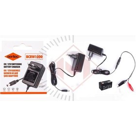 Resim Sertec 6V-12V Akü Şarj Adaptörü Switch Buton Kademli Bcrw1000 