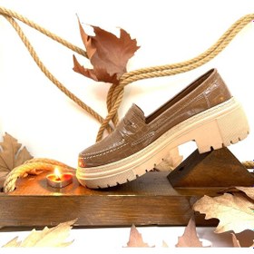 Resim New Optimal Loafer Hakiki Deri Ortopedik Kadın Günlük Ayakkab Vizon 