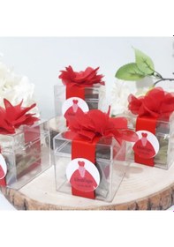 Resim Kınalı Seffaf Kutu Kına Hediyesi 30 Adet 