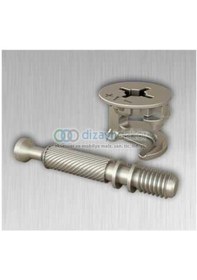 Resim Minifix Dolap Bağlantı Elemanı Plastik Dübelli Takım-4 Adet 