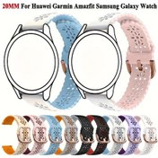 Resim Sunshine022 Gri 20mm Silikon Kol Saati Kayışı Amazfit Samsung Garmin Huawei Uyumlu 