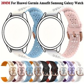 Resim Sunshine022 Gri 20mm Silikon Kol Saati Kayışı Amazfit Samsung Garmin Huawei Uyumlu 