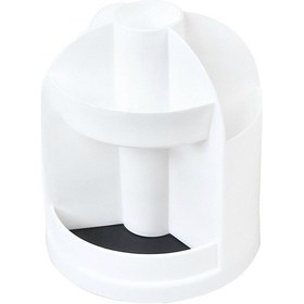 Resim Ganzhoushop Yaratıcı 360 Derece Dönen Kalemlik Çoklu Yuvalar Dairesel Kalemlik Saklama Kutusu Ofis Masaüstü Kırtasiye Organiwhite 