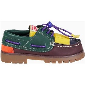 Resim Bobo Choses X Camper Compas Nautic Çocuk, Deri Tasarım Tekne Ayakkabısı Çok Renkli 