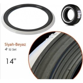 Resim CARSESUAR Atlas Lyon Lastik Yanağı Beyaz - Siyah Yanak 14jant 