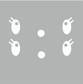 Resim Reysa Tasarım Gülen Surat Ayna Sticker 2 Adet 16x10 Cm Gri 