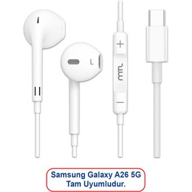 Resim MTL Samsung Galaxy A26 5G Uyumlu Tak Çalıştır Stereo Type-C Kulaklık A265G 