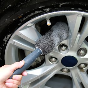 Resim 1parça Uzun Saplı Microfiber Araba Lastik Fırçası, Tekerlek Hub ve Jant Temizleyici, Elektrik Gerektirmez, Salon, Yatak Odası, Tuvalet, Mutfak Temizliği ve Bakımı İçin İdeal 