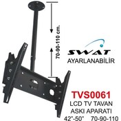 Resim SWAT TVS-61 LCD TV TAVAN ASKI APARATI 42"-50" 70-90-110CM AYARLAN 