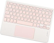 Resim Philips M7 S407J 7\ Uyumlu Kablosuz Bluetooth Dahili Bataryalı Şarjlı TouchPad'li Türkçe Q Klavye - Pembe 