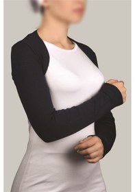 Resim Altobeh Uzun Kollu Kadın Tesettür İçe Giyilen Bolero - Lacivert Çok Renkli 