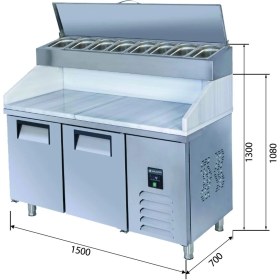 Resim Galleyz Make Up Buzdolabı - 2 Kapılı - Mermerli - Yüksek 150X70X130 cm 