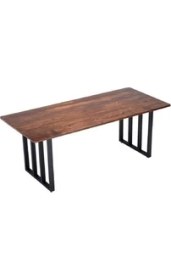 Resim Timber's Team Luma Ahşap Kütük Yemek Masası / Toplantı Masası / Çalışma Masası Izgara Ayak 