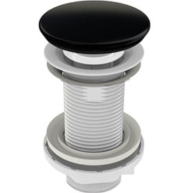 Resim Siyah Seramik Üst Gövdeli Pop-up Lavabo Sifonu 