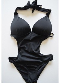 Resim Beria Kadın Yarım Dolgulu Siyah Mayokini Siyah 