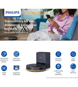 Resim Philips 2000 Serisi Robot Süpürge - Tek Seferde Süpürür ve Siler, 6000 Pa Emiş Gücü, Lds Navigasyon, Kompakt Otomatik Boşaltma, 