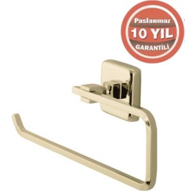 Resim Çelik Banyo Paslanmaz Pirinç Kumru Açık Kağıt Havluluk Altın Sarı Gold Sarı 