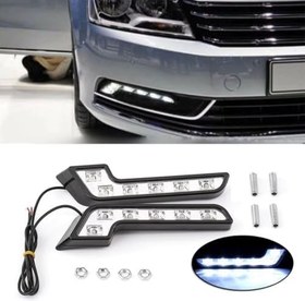 Resim 6 LED’li Gündüz farı L model LED’li 2 adet BEYAZ 