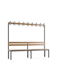 Resim Ayakkabılıksız 6 Ayaklı Tek Taraflı Bank, 9 Kanca, 200x43x170 Cm, Spor Bankı 