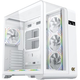 Resim Xigmatek En44281 Pano S Beyaz 3 Taraf Cam 7x12cm Argb Fan+kumanda Gaming Oyuncu Pc Kasası 