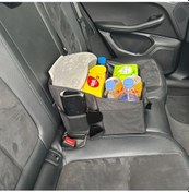 Resim Xuweiwei Black Foldable Car Seat Storage Box Genis Kapasiteli Cok Fonksiyonlu Organizer Saglam Kumas Ve Metal Frame 